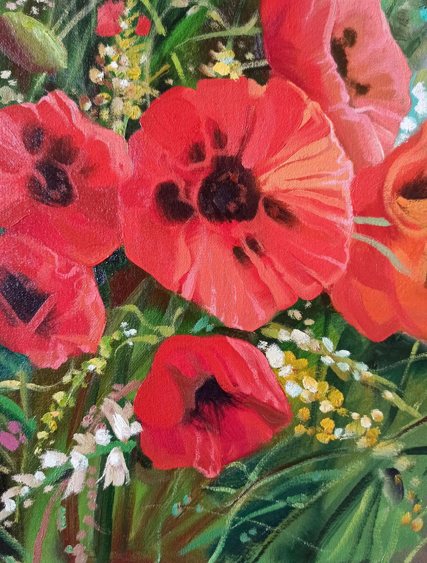 Oil painting Poppies Anatoly Borisovich Tarabanov