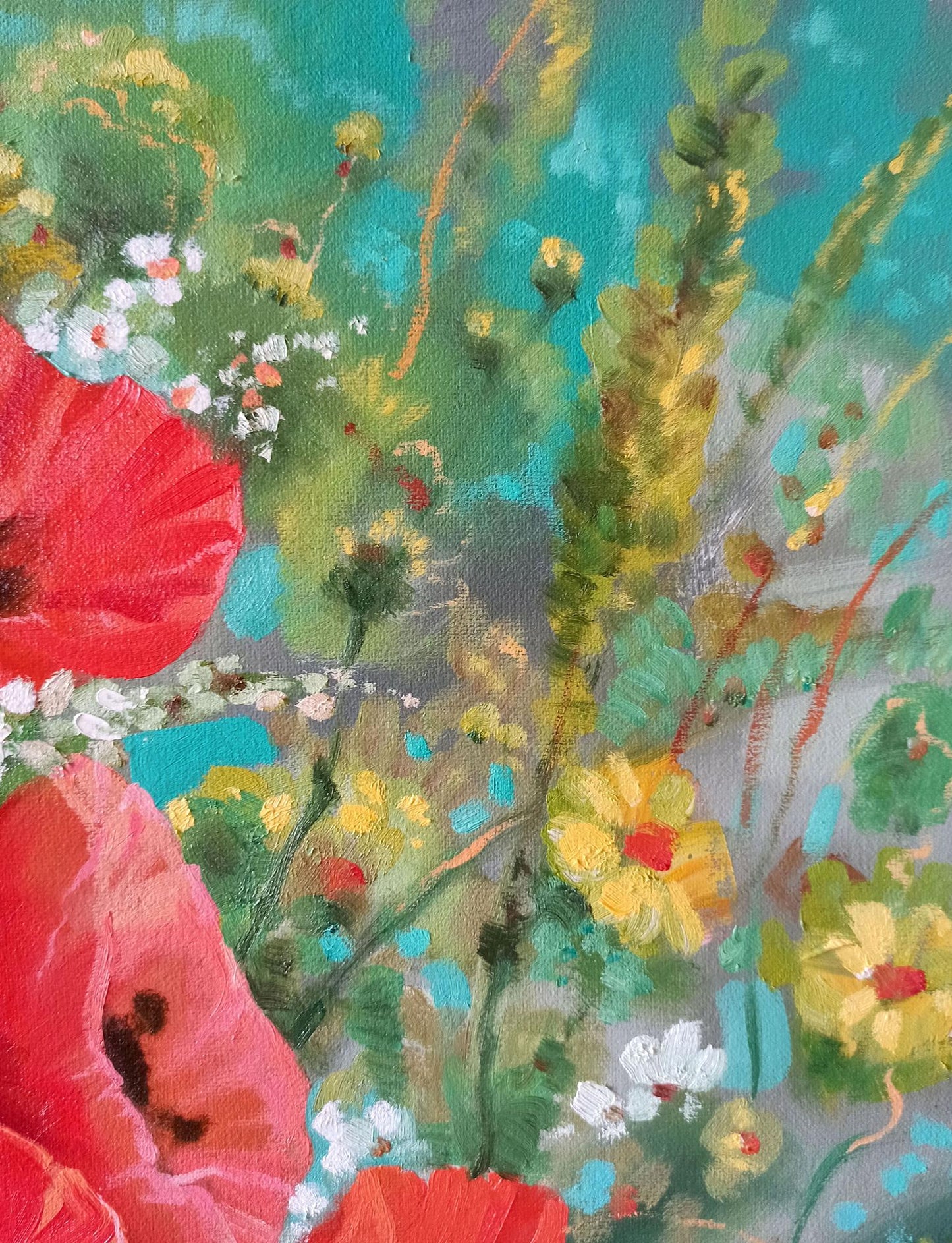 Oil painting Poppies Anatoly Borisovich Tarabanov