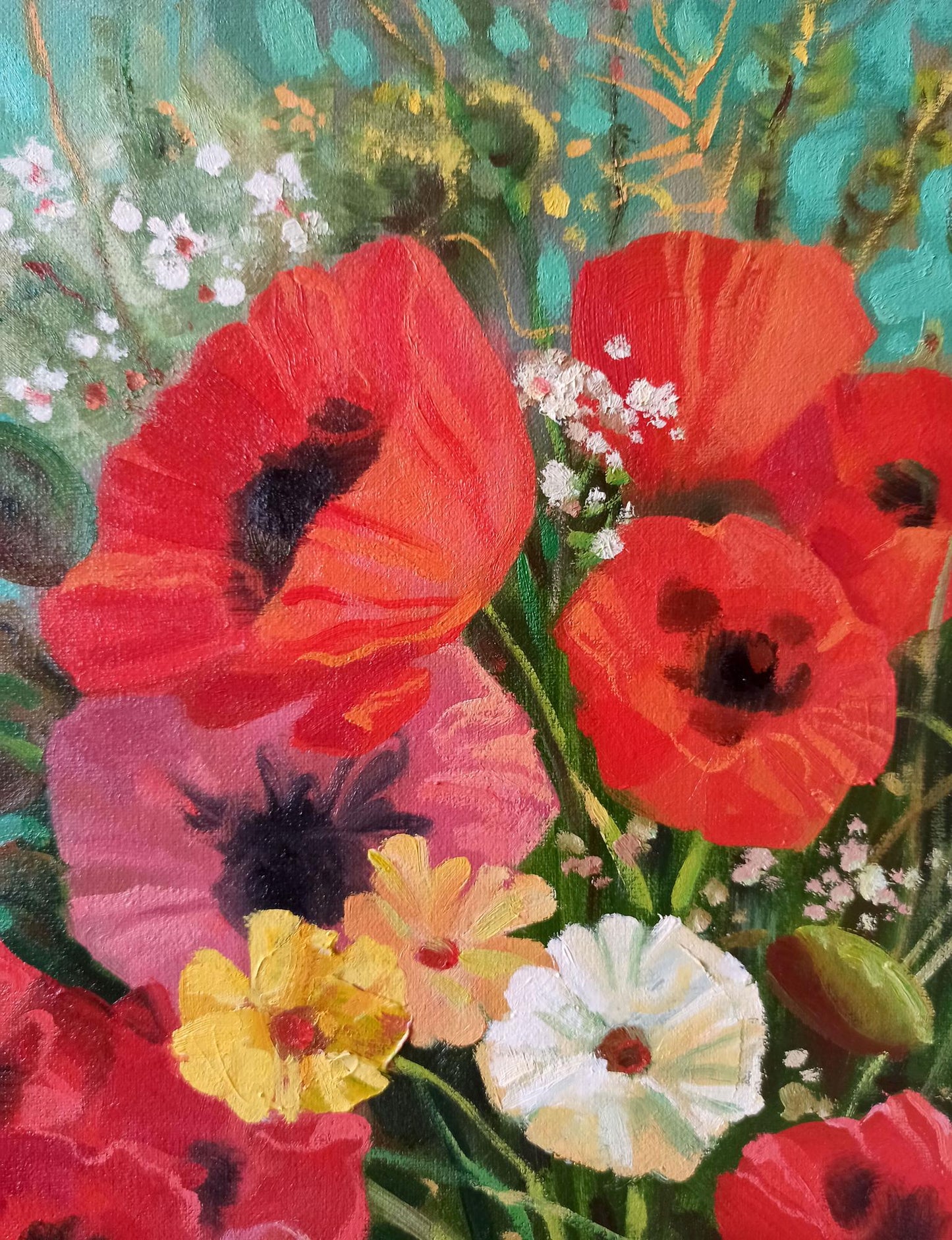 Oil painting Poppies Anatoly Borisovich Tarabanov