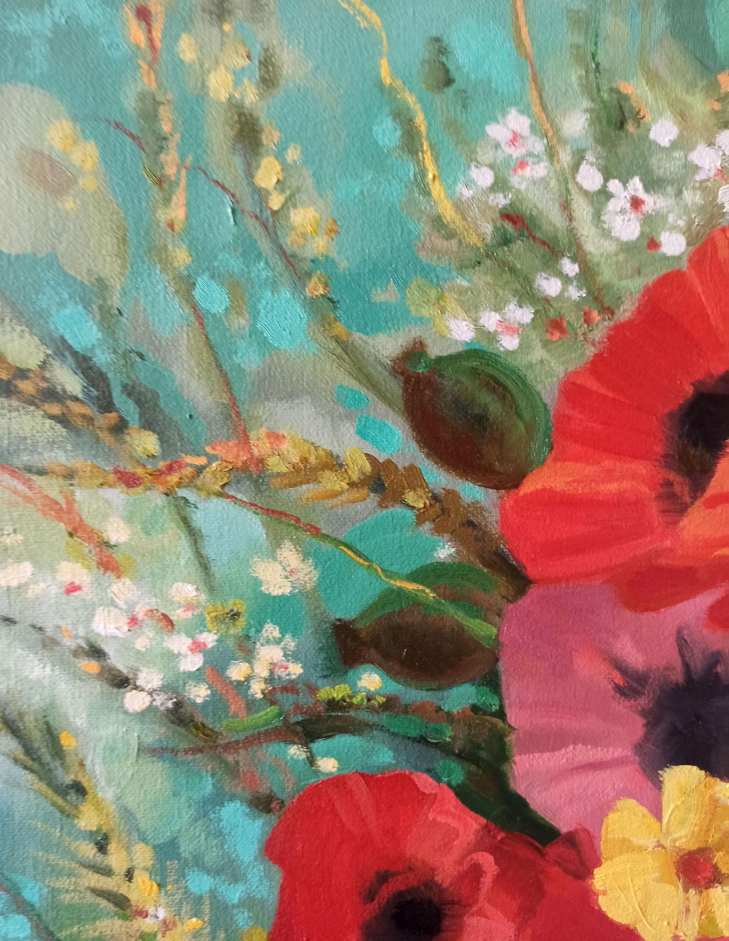 Oil painting Poppies Anatoly Borisovich Tarabanov
