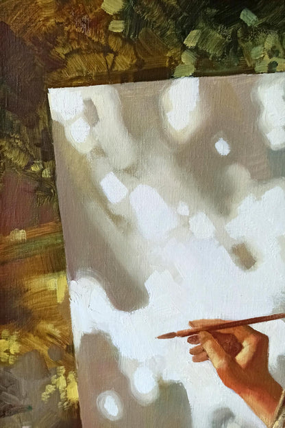 Abstract oil painting