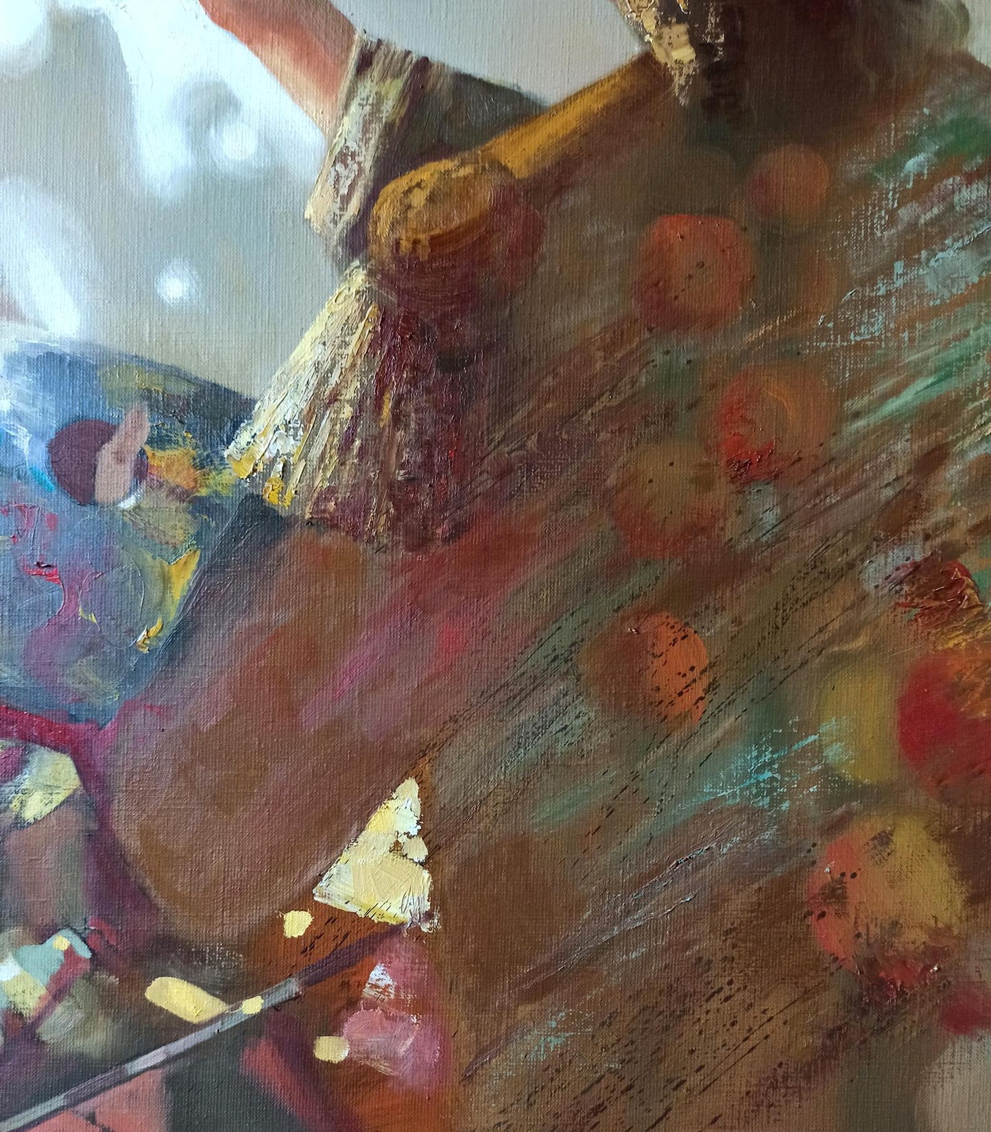 Abstract oil painting Apple saved Anatoly Borisovich Tarabanov