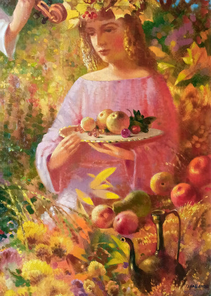 Abstract oil painting Seasons Anatoly Borisovich Tarabanov