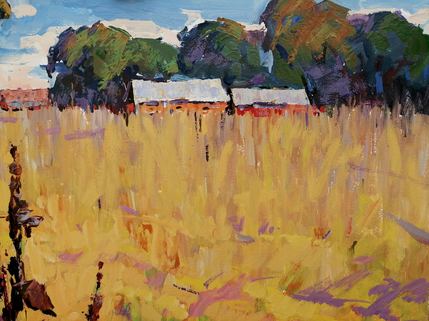 Oil Painting Village landscape Art