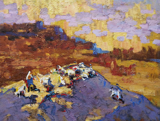 Oil painting Evening landscape Ivanyuk Alex