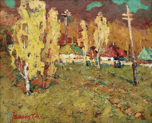Oil painting Autumn evening Ivanyuk  Alex