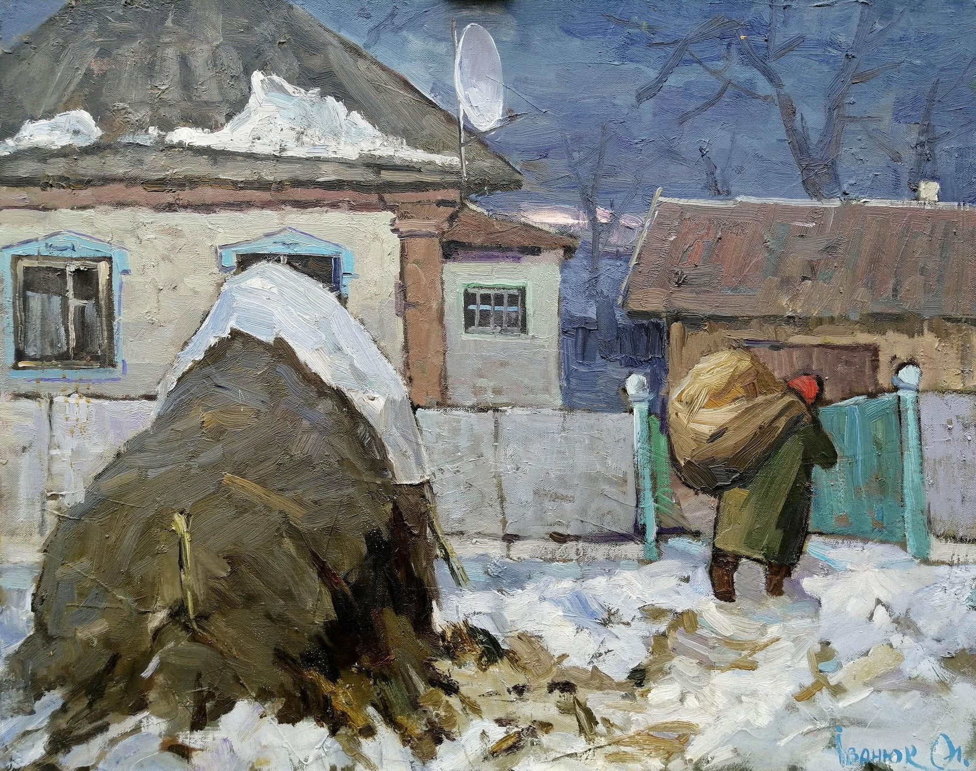 Oil painting Rural life Ivanyuk Alex
