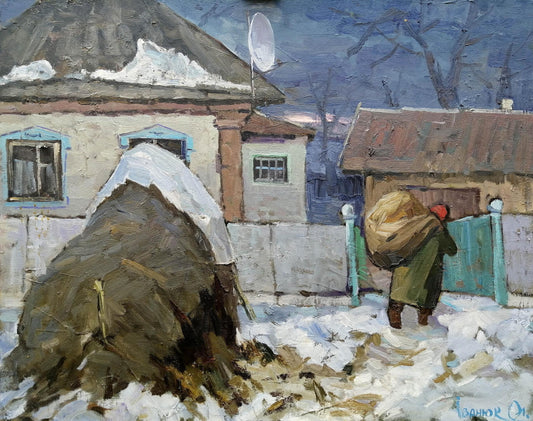 Oil painting Rural life Ivanyuk Alex