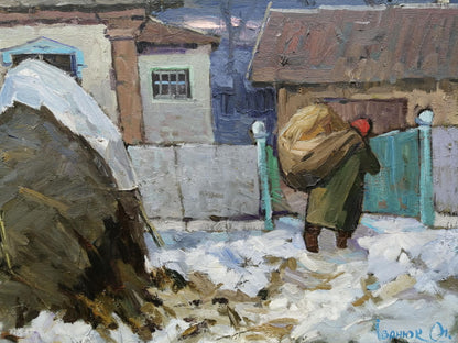 Oil Painting Village landscape Art