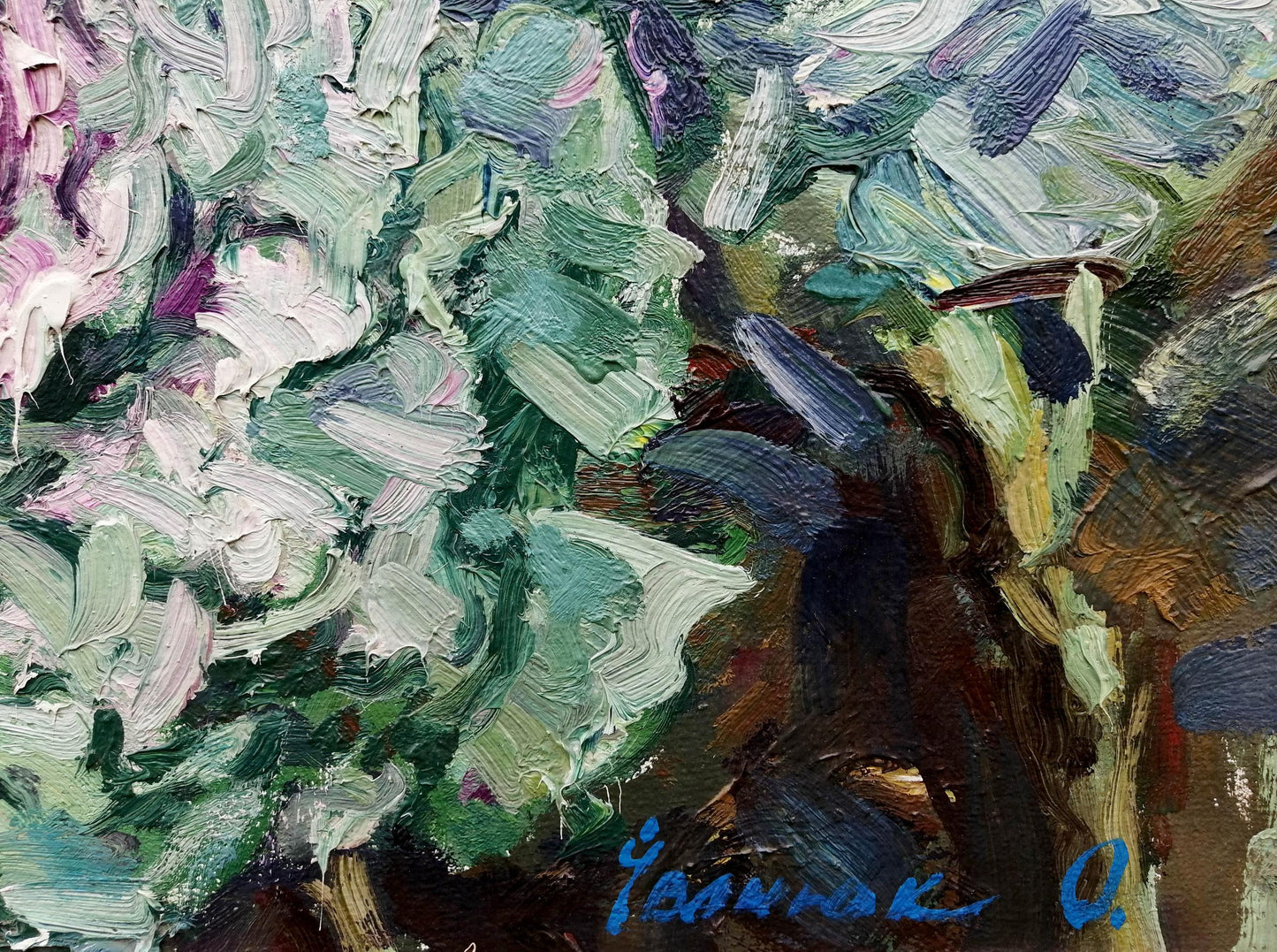 Oil painting Cabbage in the garden Ivanyuk Alex