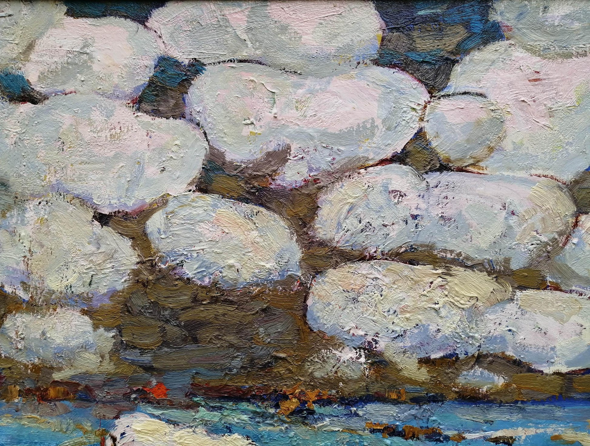 Oil Painting Nature Landscape Village landscape Art