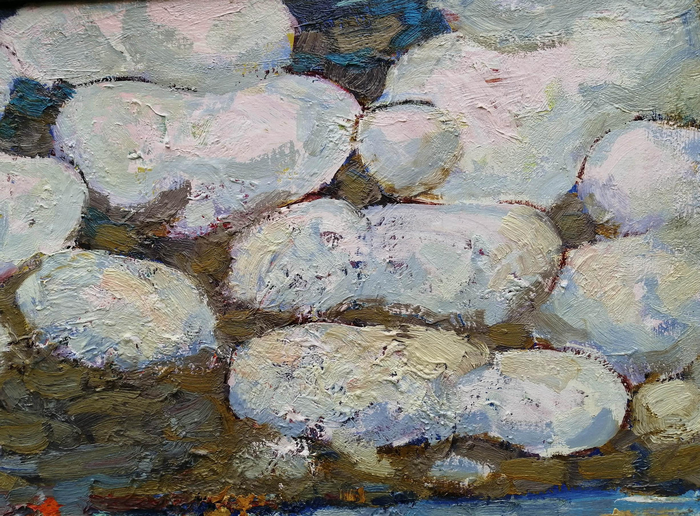 Oil Painting  Village landscape Art