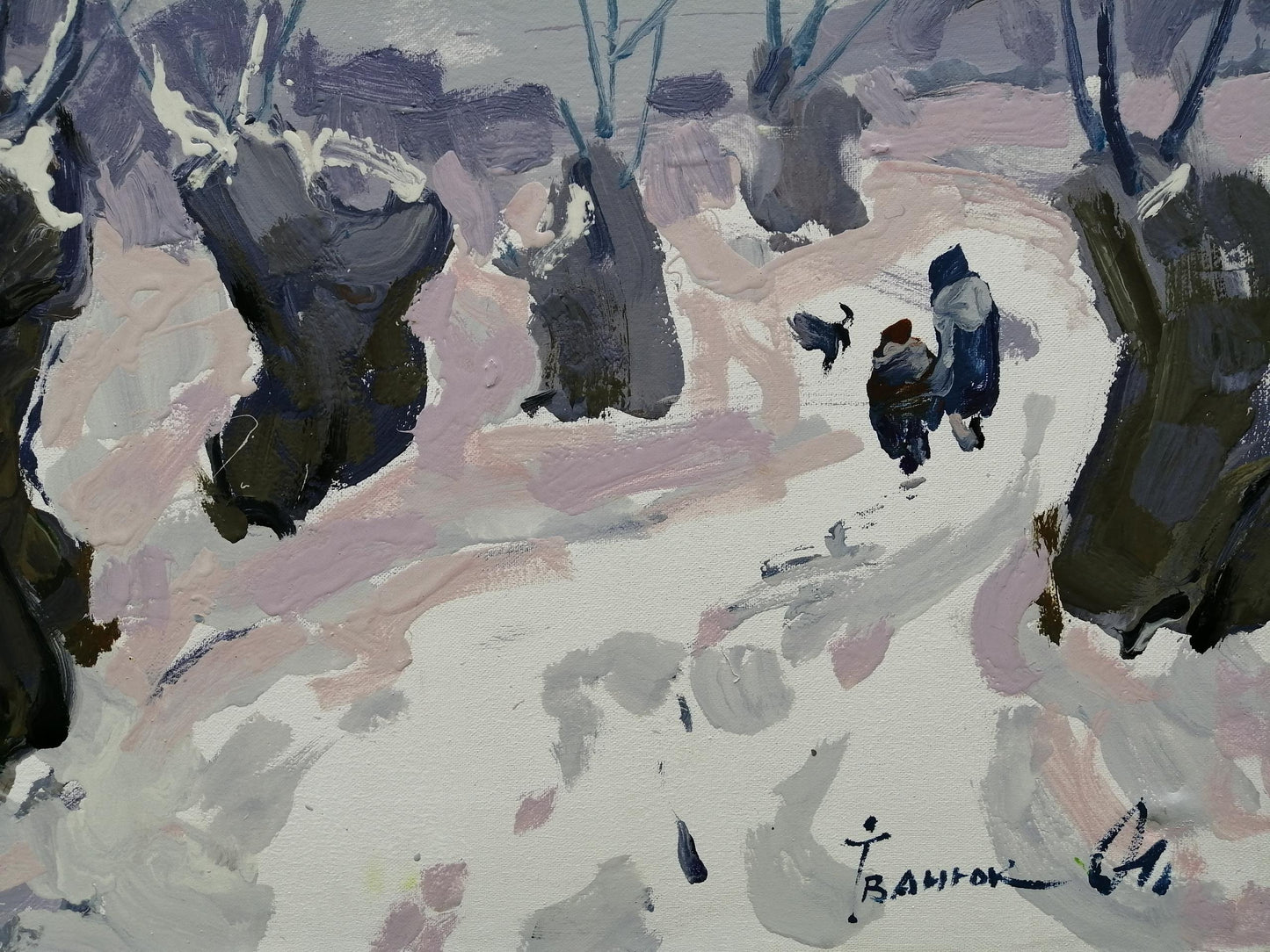 Oil Painting Winter Landscape