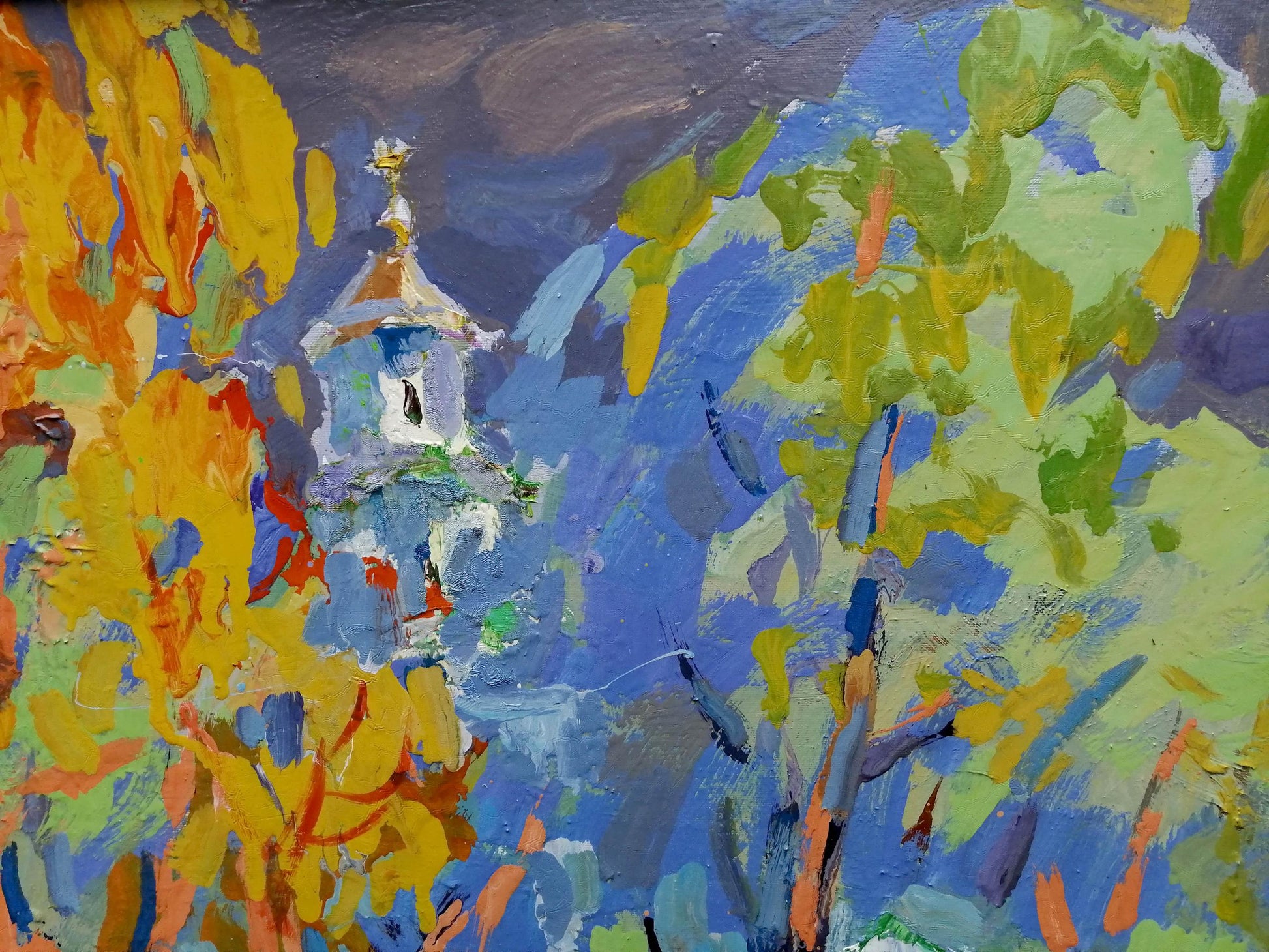 Oil Painting Nature Landscape Village landscape Art