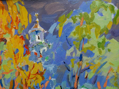 Oil Painting Nature Landscape Village landscape Art