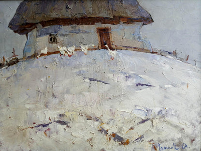 Oil Painting Nature Landscape Village landscape Art