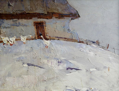 Oil Painting Village landscape Art