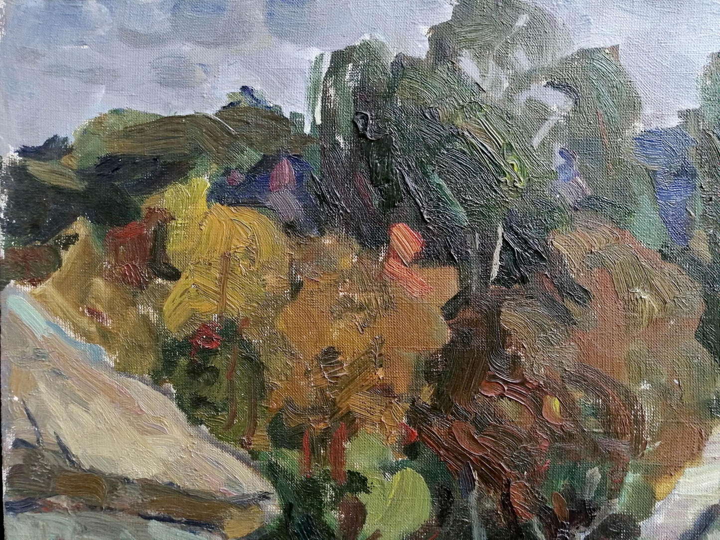 Oil Painting Nature Landscape Village landscape Art