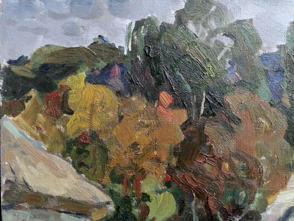 Oil Painting Nature Landscape Village landscape Art