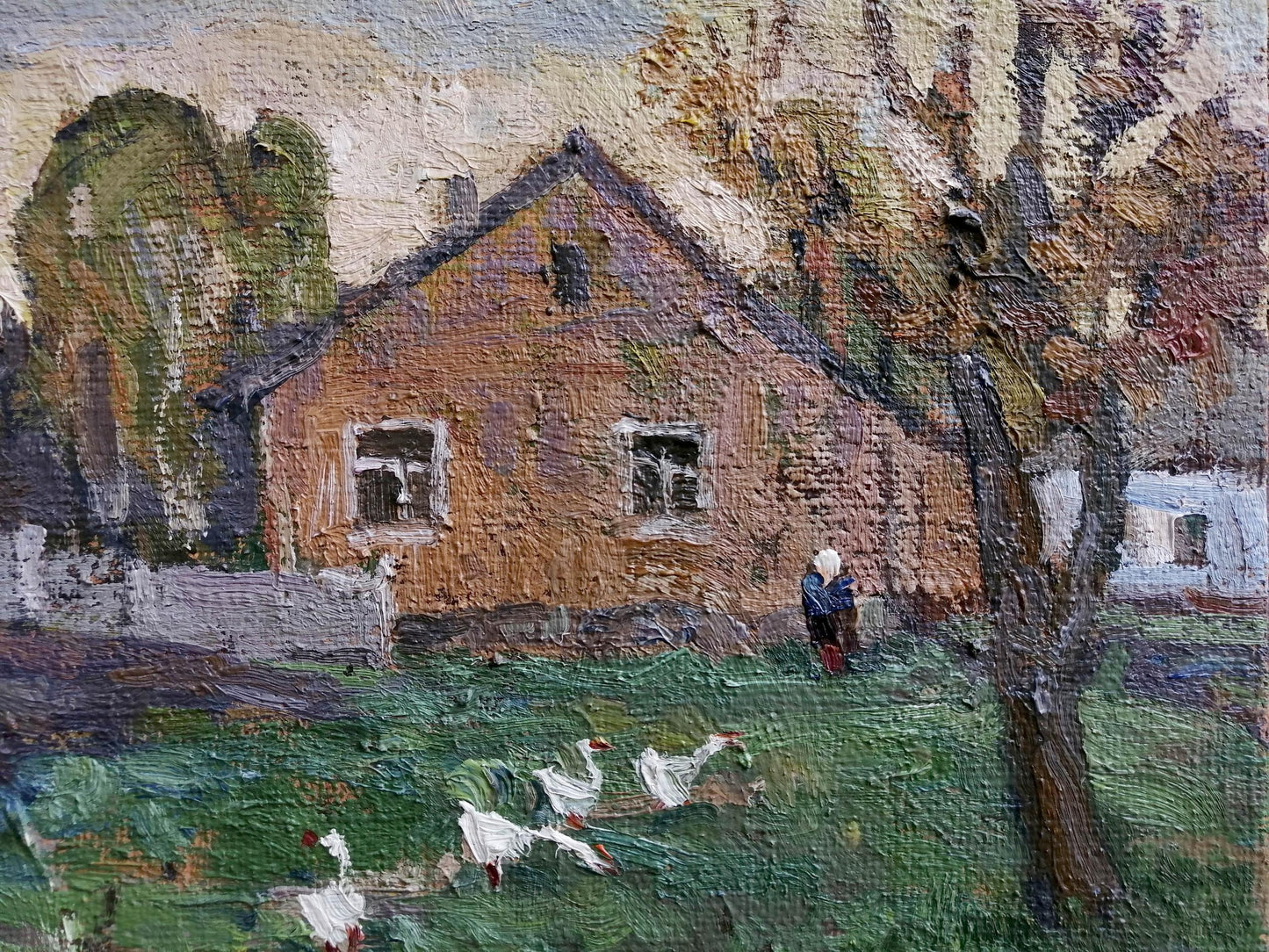Oil Painting Nature Landscape Village landscape Art