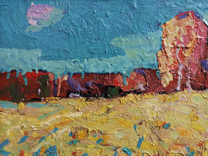 Oil Painting Nature Landscape field 