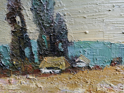 Oil Painting Nature Village 