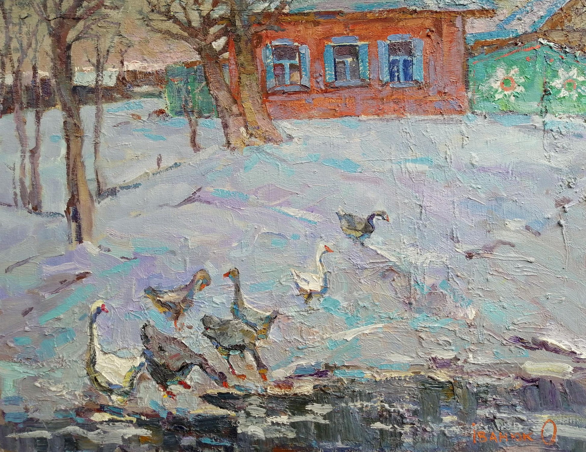 Oil painting By the evening Ivanyuk Oksana