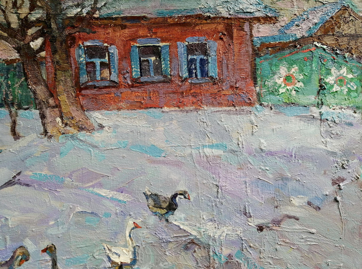Oil Painting Village landscape Art
