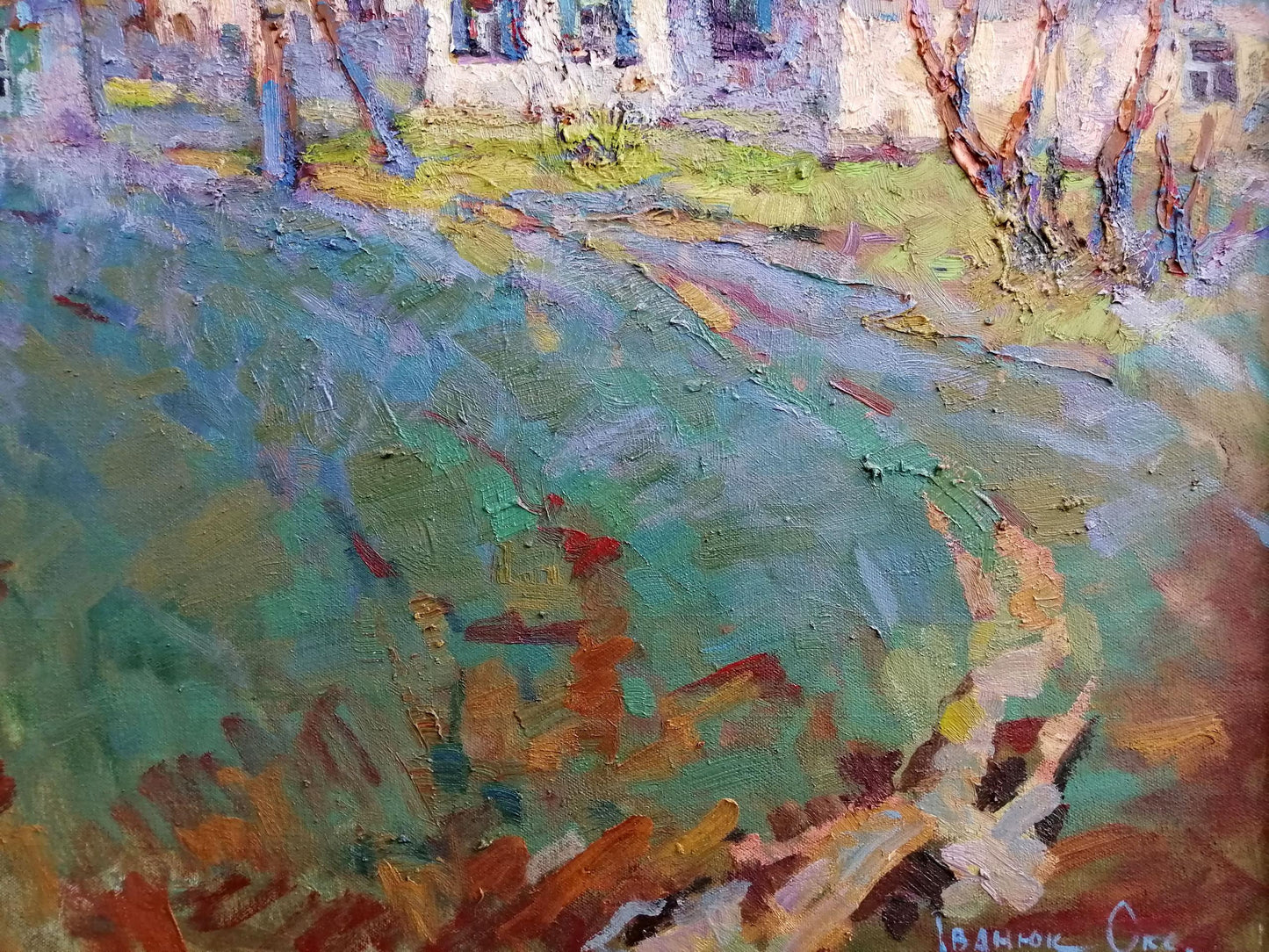 Oil Painting Nature Village landscape Art