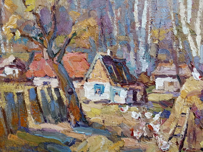 Oil Painting Landscape Village