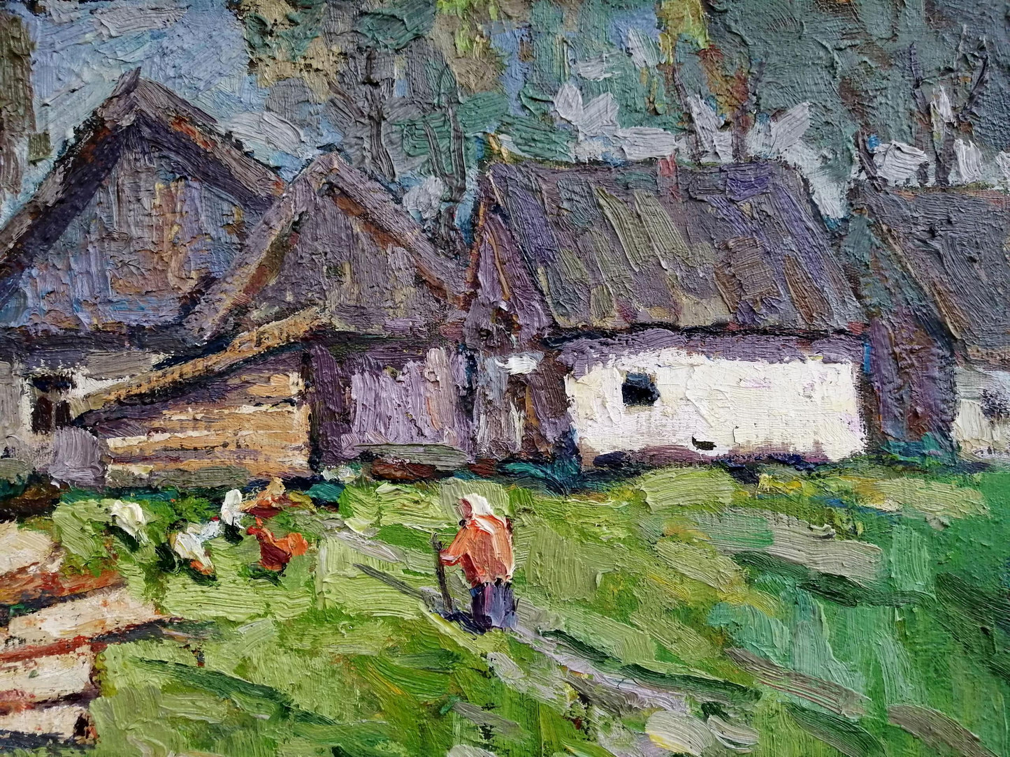 Oil Painting Houses Art