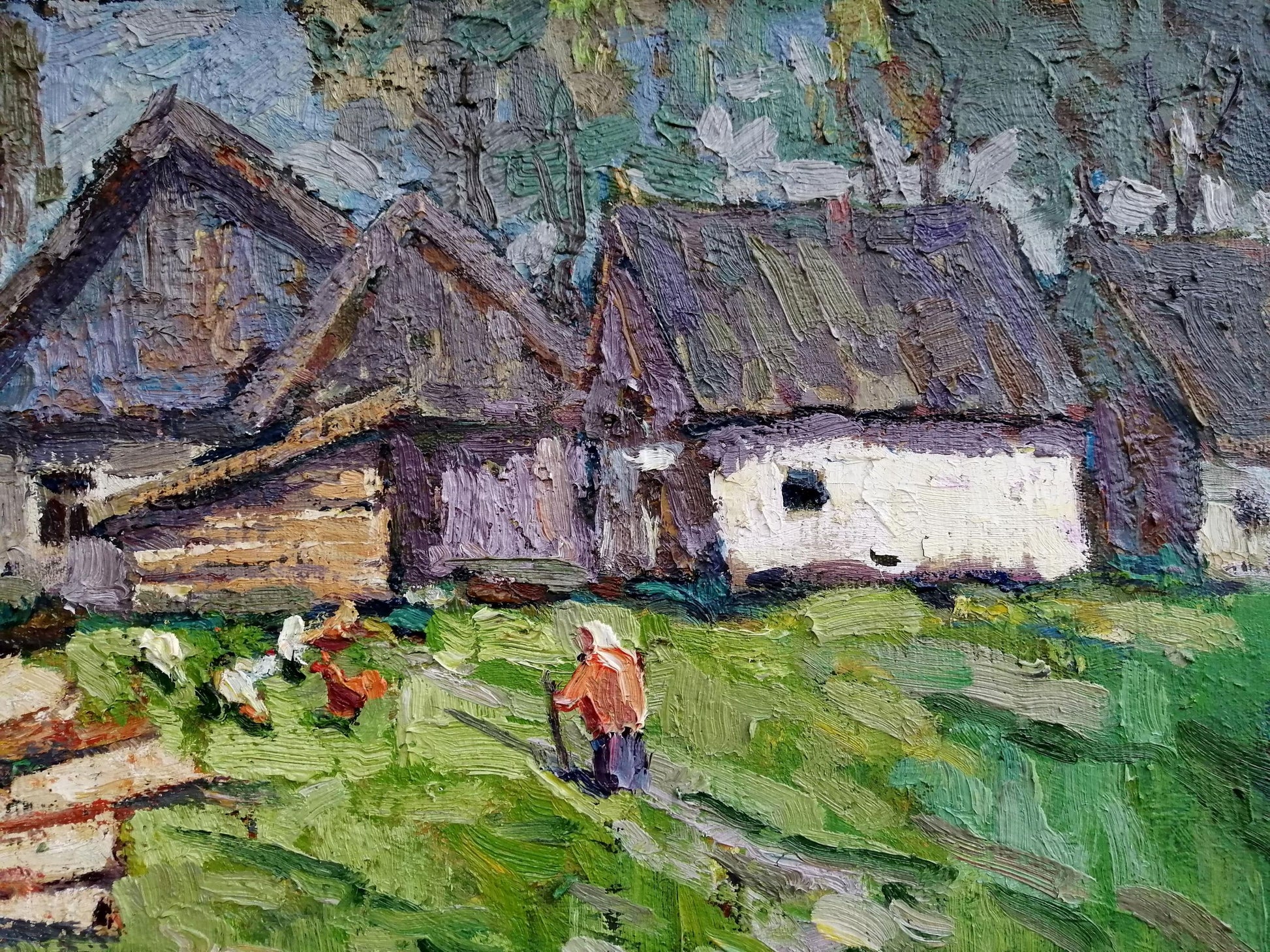 Oil Painting Houses Art