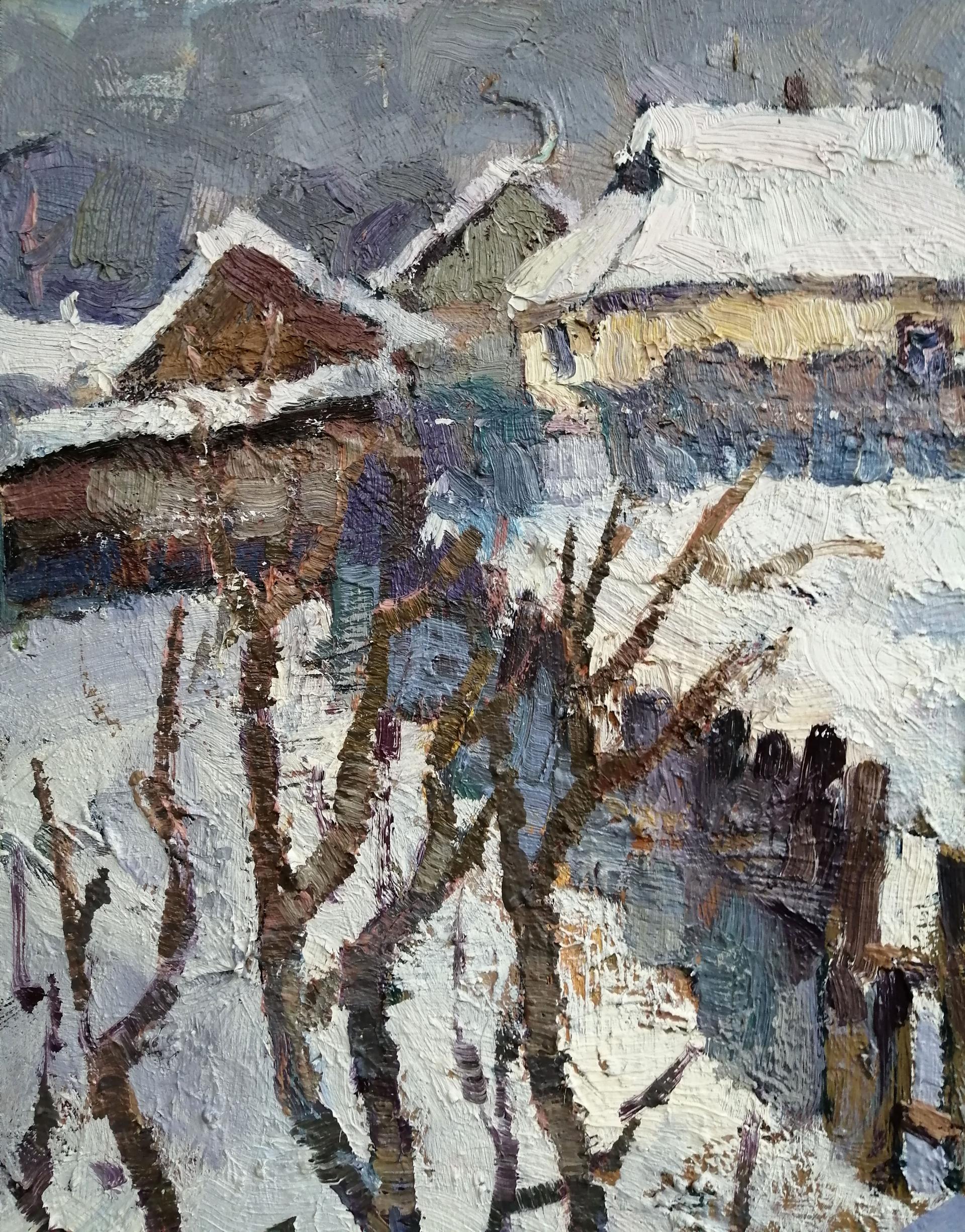 Nature Landscape Village landscape Art Winter Landscape