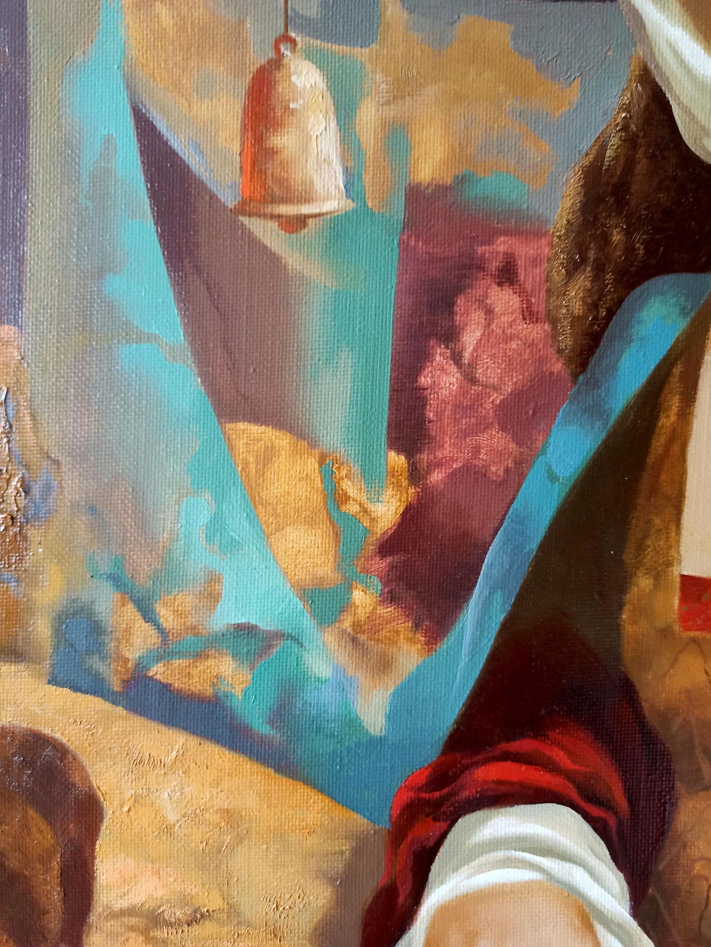 Abstract oil painting Bullfighting Anatoly Borisovich Tarabanov