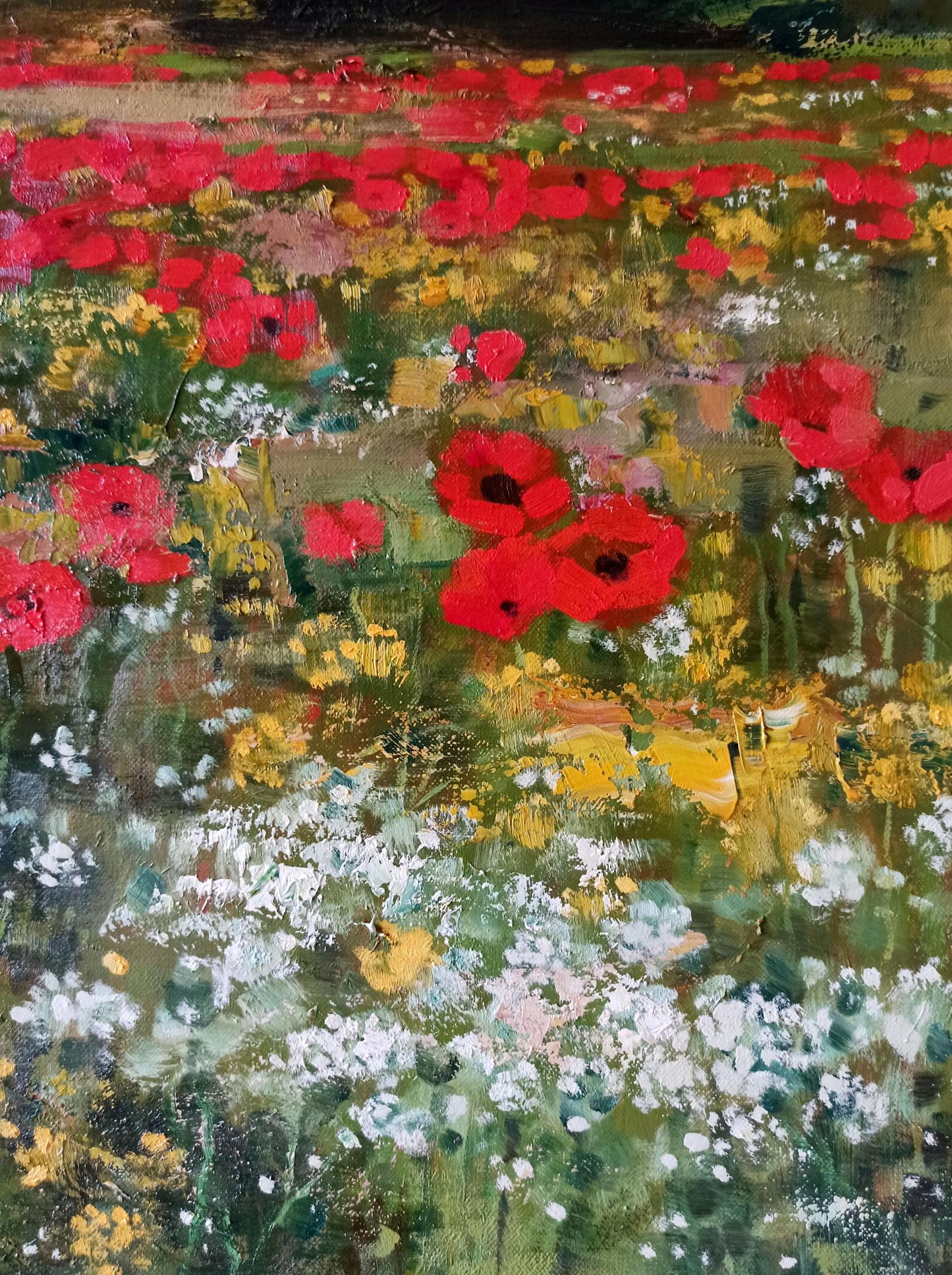 Oil painting Poppy field Anatoly Borisovich Tarabanov