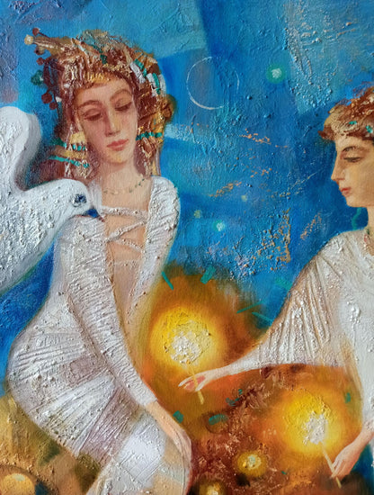 Abstract oil painting Light of memory Anatoly Borisovich Tarabanov