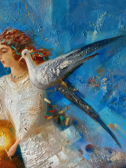 Abstract oil painting Light of memory Anatoly Borisovich Tarabanov