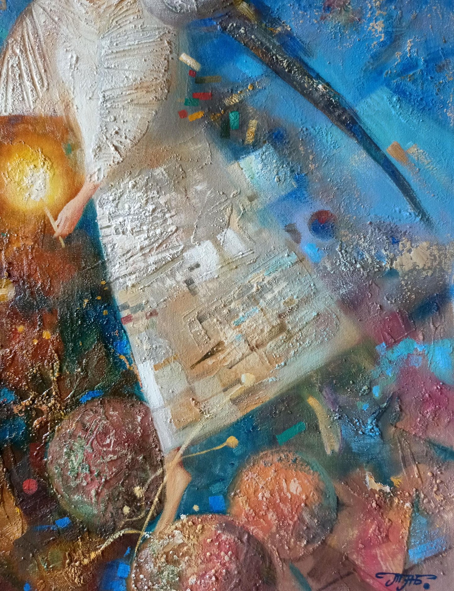 Abstract oil painting Light of memory Anatoly Borisovich Tarabanov