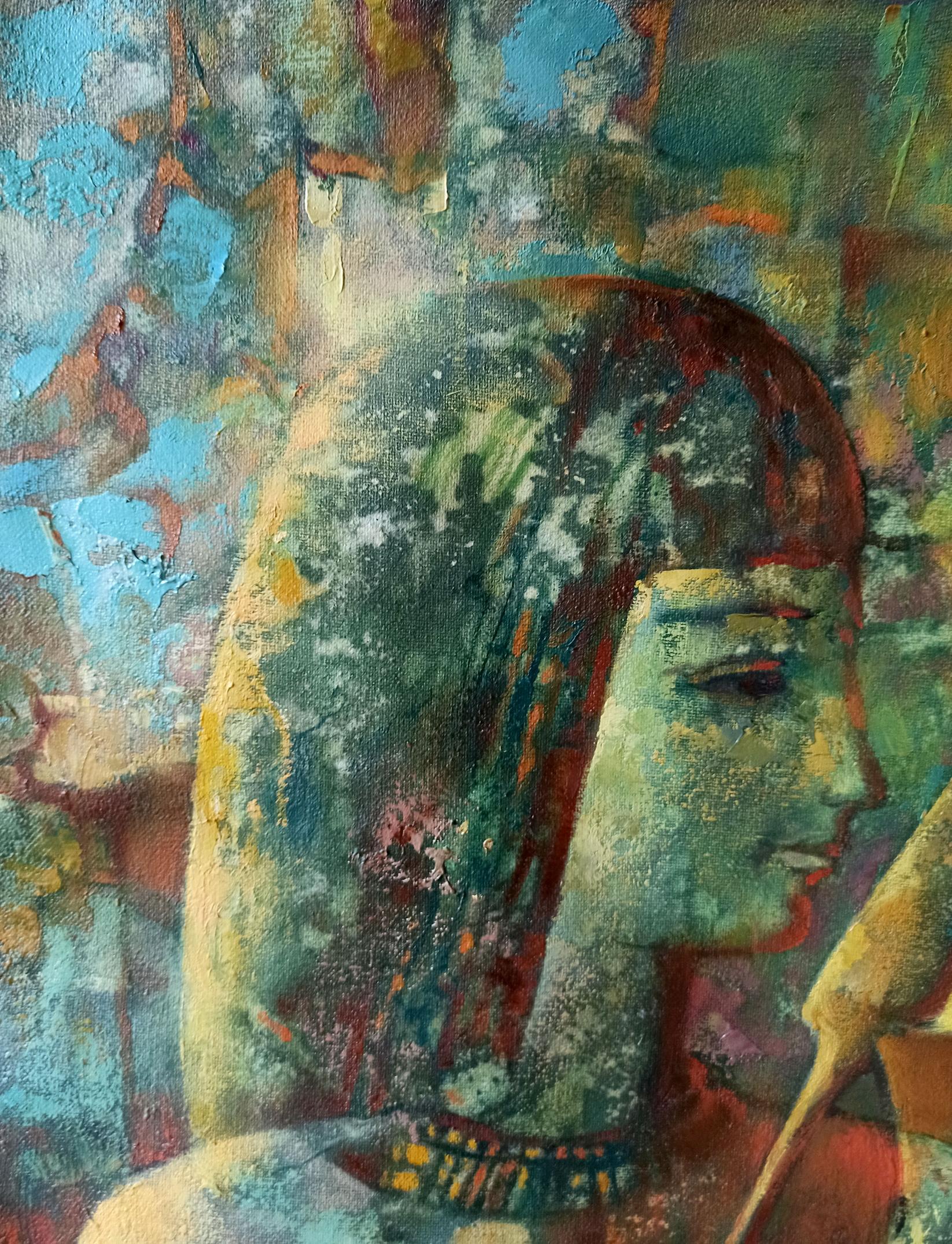 Abstract oil painting