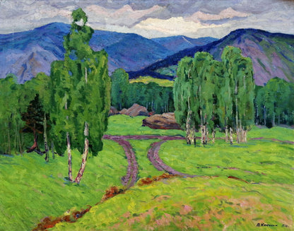 Oil painting Forest in the mountains Klyuchnik Vasily Andreevich