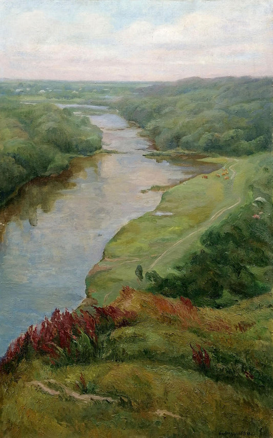 Oil painting Along the shore Babentsova Yelena Viktorovna