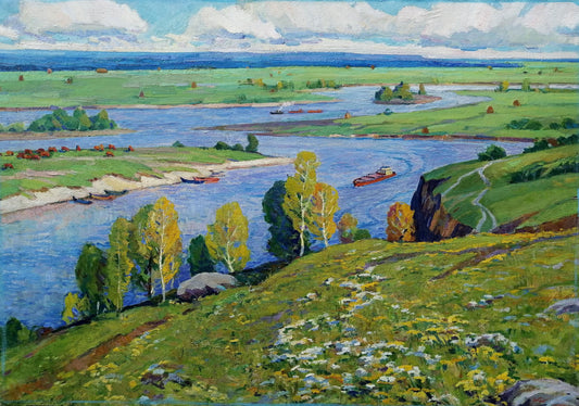 Oil painting Above the Desna Elbert Victor Davydovich