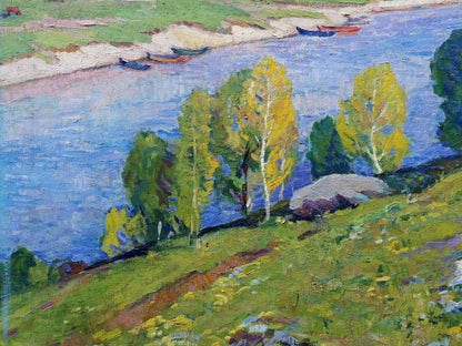 Oil painting Above the Desna Elbert Victor Davydovich