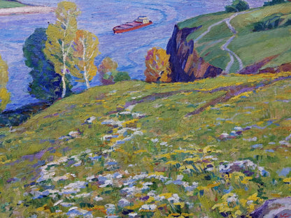 Oil painting Above the Desna Elbert Victor Davydovich