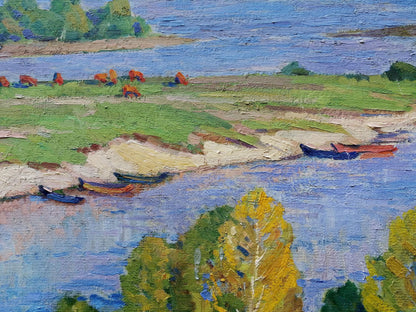 Oil painting Above the Desna Elbert Victor Davydovich