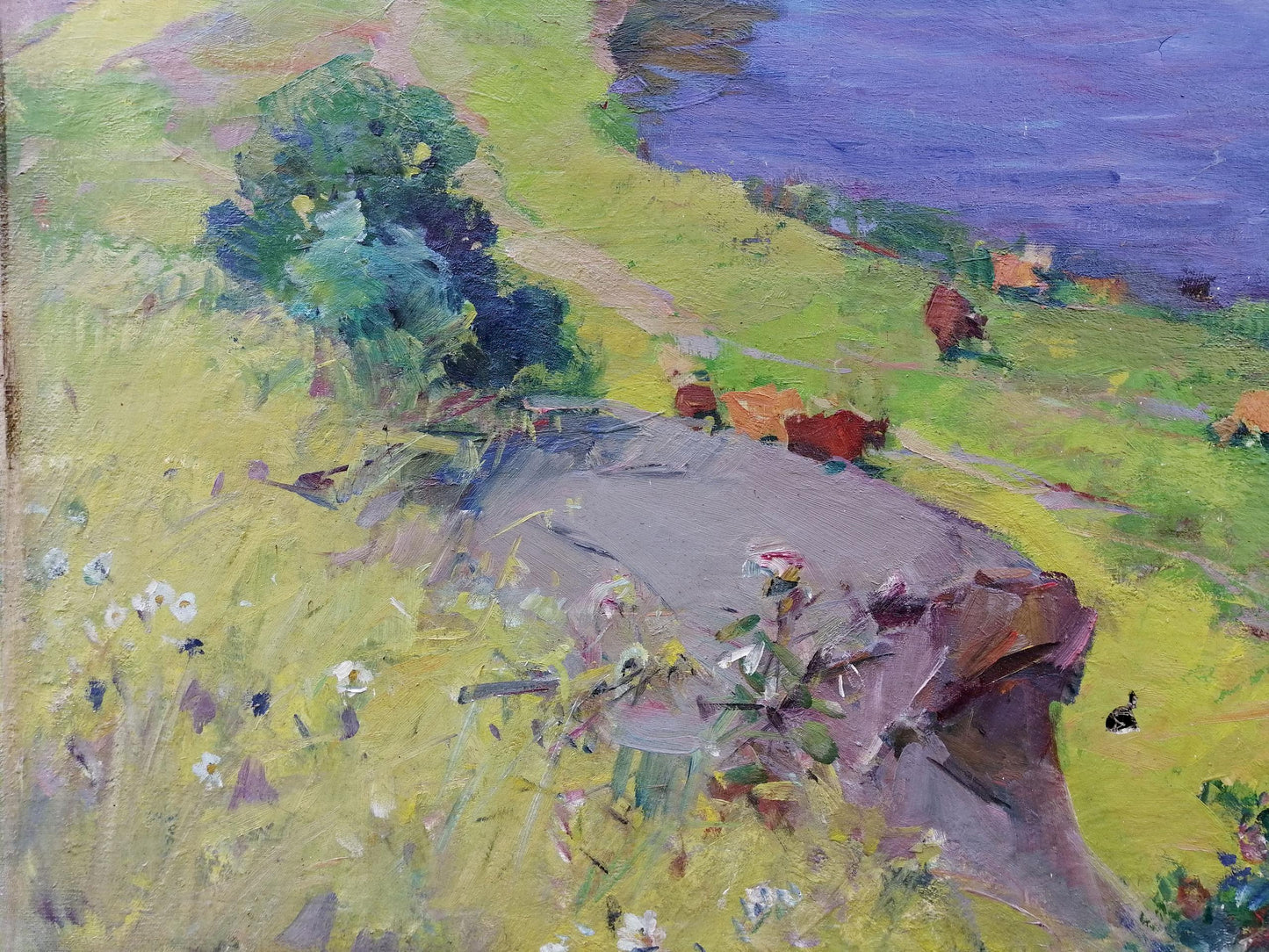 Oil painting Walk in the field Grebennik Vitaly Sergeevich