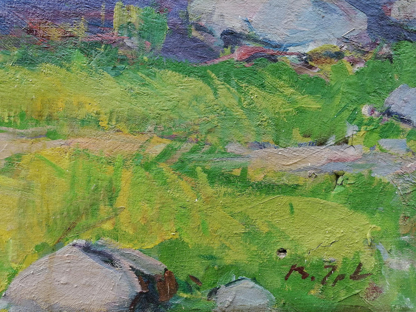 Oil painting Walk in the field Grebennik Vitaly Sergeevich