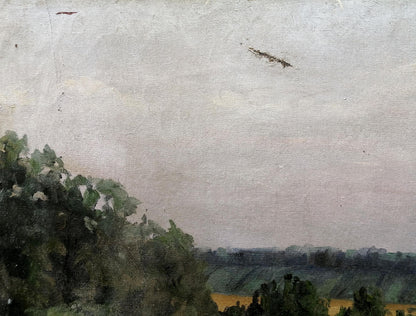 Oil painting Forest Lake Unknown artist