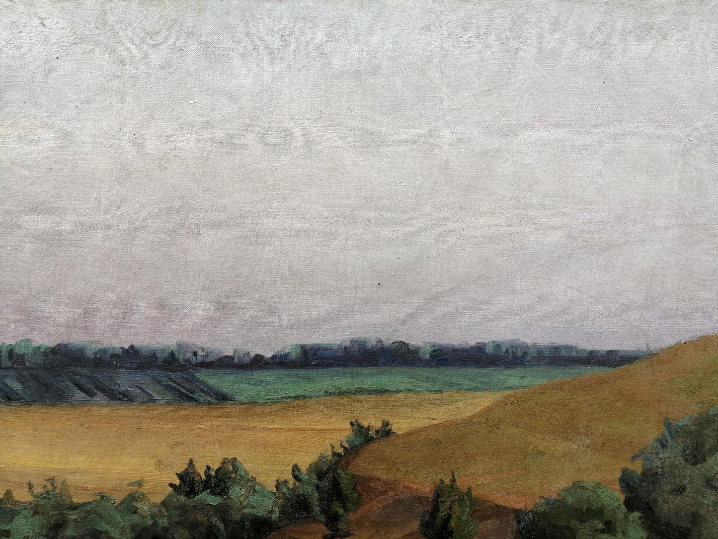 Oil painting Forest Lake Unknown artist