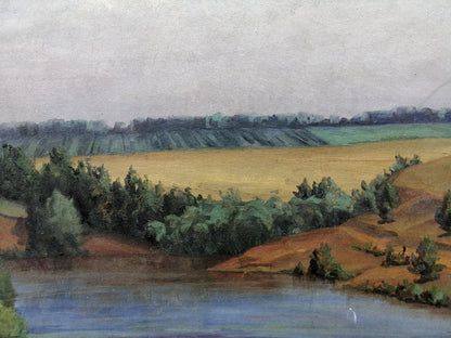 Oil painting Forest Lake Unknown artist